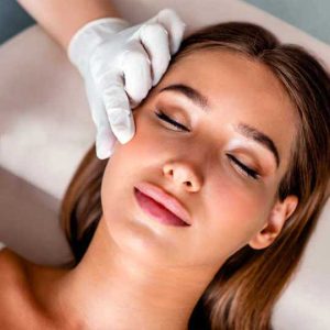 Pretty woman with healthy skin